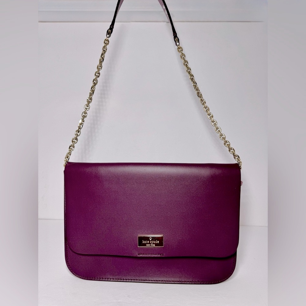 COPY - Kate Spade New York Lizz Putnam Drive Leather Shoulder Clutch Bag in Dee…